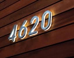 Luxello Modern 8 In Backlit Led House Numbers