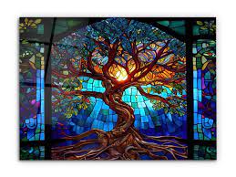 Stained Glass Painting Life Of Tree