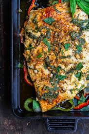 easy baked fish with garlic and basil