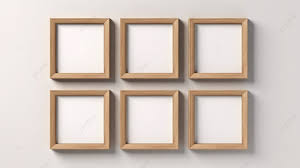 Wall Mounted Set Of Four Wooden Frames