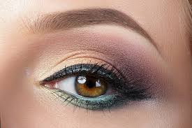 evening makeup colourful smokey eyes