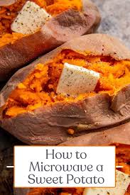 how to microwave a sweet potato under