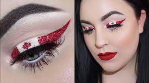 canada day glitter flag liner makeup