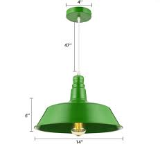 Industrial Style Green 1 Light Pendant Lighting Adjustable Pendant Lamp Fixtures Ebay