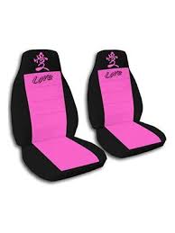 Hot Pink And Black Spoiled Car Seat Covers