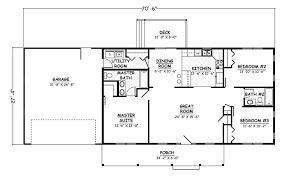 3 Bedroom Ranch Style House Plan With