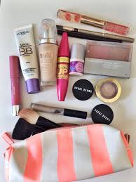 travel makeup what s in my makeup bag