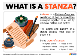 what is a stanza definition and exles