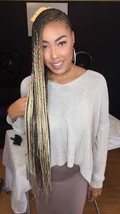 This braided hairstyle can look stunning on any black girl. Blonde Lemonade Braids Black Hair Tribe