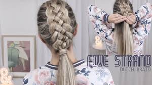 All 3 strands should now be the same length and width. Beautiful Five 5 Strand Dutch Braid Tutorial How To Diy Youtube