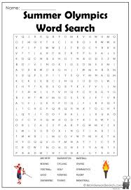 summer olympics word search monster