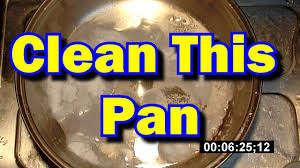 stainless steel pan with baking soda