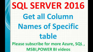 specific table in sql server