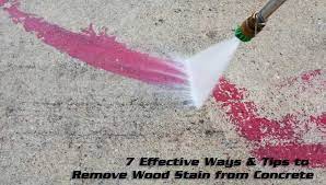 remove wood stain from concrete in 7