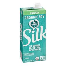 silk unsweetened soy milk organic 6 case