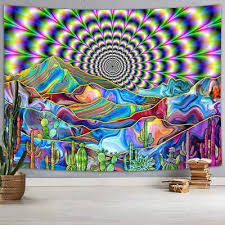 Abstract Trippy Extra Large Tapestry