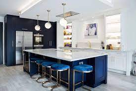 navy blue kitchen cabinets trends