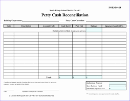 Cash Reconciliation Form Format In Excel Petty Restaurant
