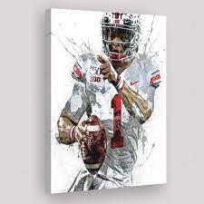 Justin Fields Canvas Painting Ohio