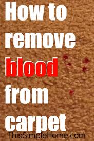 how to remove blood stains on carpet
