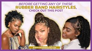 The rubber band hairstyle looks as good when paired with a curly natural ponytail as it does with a sleek, straight one. 40 Easy Rubber Band Hairstyles On Natural Hair Worth Trying Coils And Glory