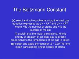 Ppt The Boltzmann Constant Powerpoint