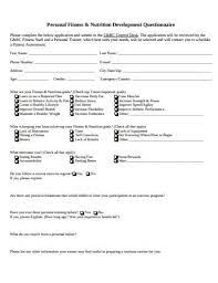 23 fitness questionnaire templates in