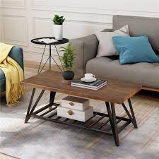 2020 Us Modern Coffee Table Easassembly Tea Cocktail Lower Shelf Living Room Metal Frame Hairpin Legs From Greatfurnishing 156 03 Dhgate Com