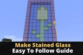 how to make stained glass in minecraft