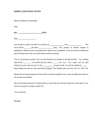 job offer letter in word and pdf formats