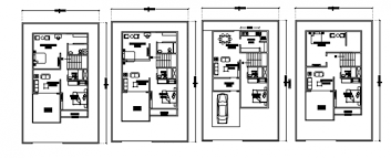 Autocad Files Of Row House Plan