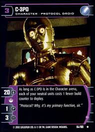 The offending card — #207, a.k.a. C 3po C Card Star Wars Trading Card Game