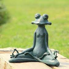 Yoga Frog Garden Sculpture
