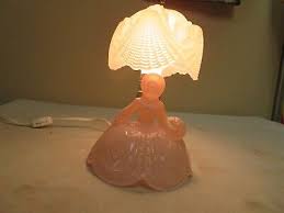 Lamp Vintage Glass Southern Belle Pink