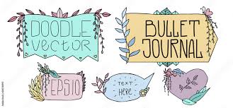 cute hand drawn banners for your design
