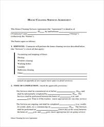 Sample Cleaning Contract Forms 7 Free Documents In Word Pdf House