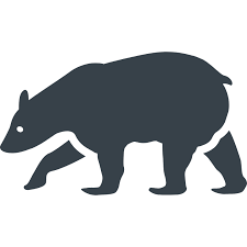 クマのシルエットフリーアイコン素材 1 | 商用可の無料(フリー)のアイコン素材をダウンロードできるサイト『icon rainbow』