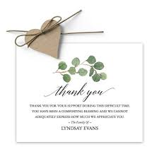custom funeral thank you card designed