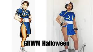 grwm halloween chun li costume