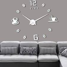 Coffee Drinks Art Modern Wall Clocks 3d