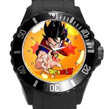 Relive the story of goku in dragon ball z: Dragonball Z Son Goku Black Round Plastic Sport Watch