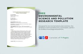pollution research template