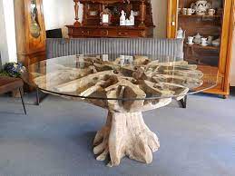 Handmade Dining Table Made Of Burl And