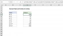 Excel Formula Convert Inches To Feet And Inches Exceljet