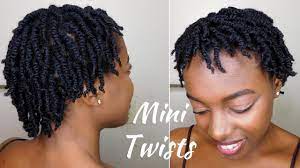 mini twists on short 4c natural hair