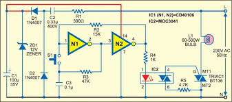 With triac light switch series is prisipkerjanya as dimers, but dimers control performed by the reception of light around the ldr. Smart Switch Circuit Detailed Circuit Diagram Available