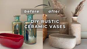 easy ceramic rustic vase diy