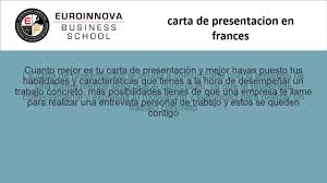 Carta De Presentacion En Frances Web Oficial Euroinnova