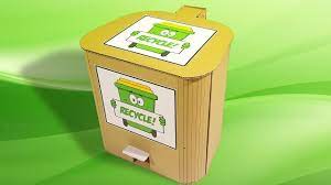 make recycle bin from cardboard you