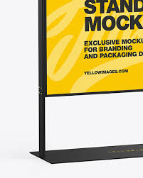 Cell phone with credit card mockup to showcase your ui/ux design presentation in a photorealistic look. Advertising Stand Mockup In Outdoor Advertising Mockups On Yellow Images Object Mockups